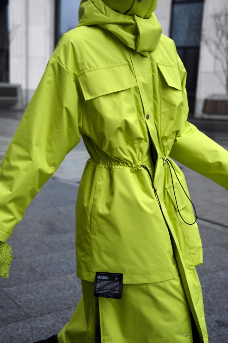 Женская куртка RAWR 419 салатовый