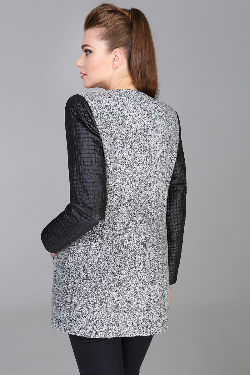 Женское пальто Bonna Image 16-200 серый+черный