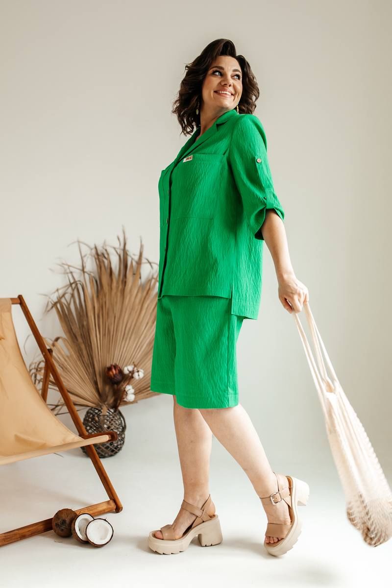 Женский комплект с шортами Romanovich Style 2-2489 зеленый