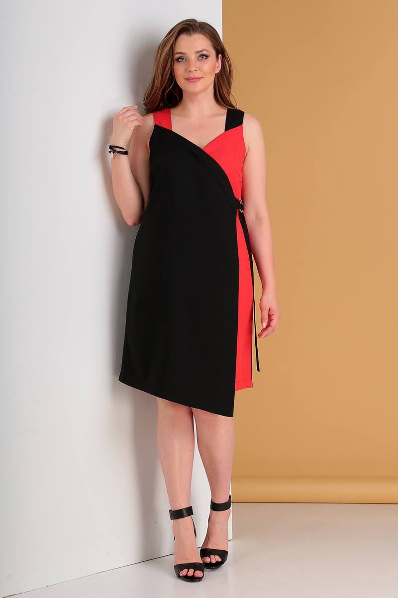 Платья Liona Style 703 красный/черный