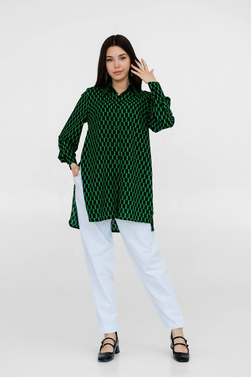 Блузы Ivera 5058L черный, зеленый