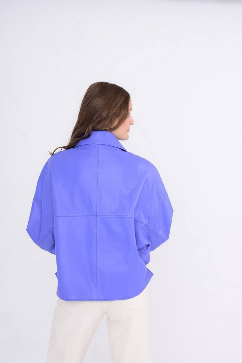 Женская куртка InterFino 105-2022 василек