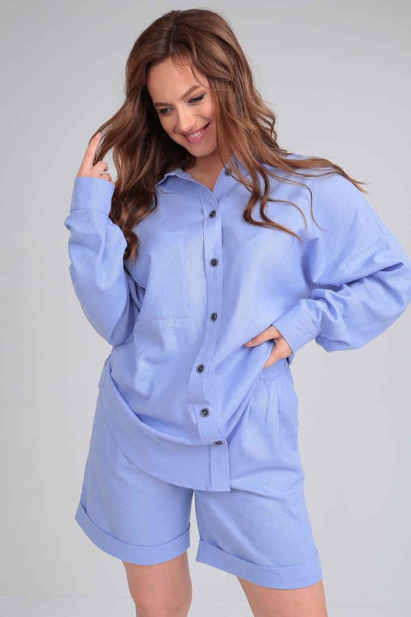 Женский комплект с шортами Michel chic 1332 голубой