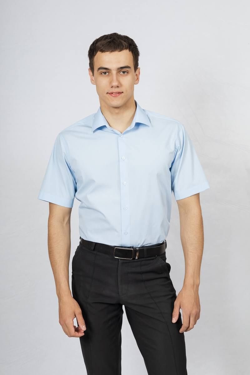 Рубашки с коротким рукавом Nadex 01-036122/204-23_170-176 небесно-голубой