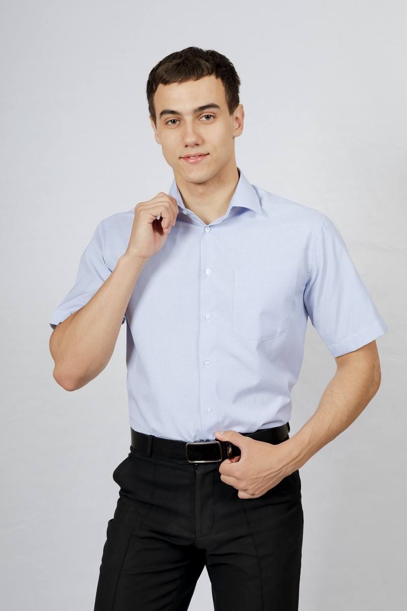 Рубашки с коротким рукавом Nadex 01-036522/404-23_182 бело-синий