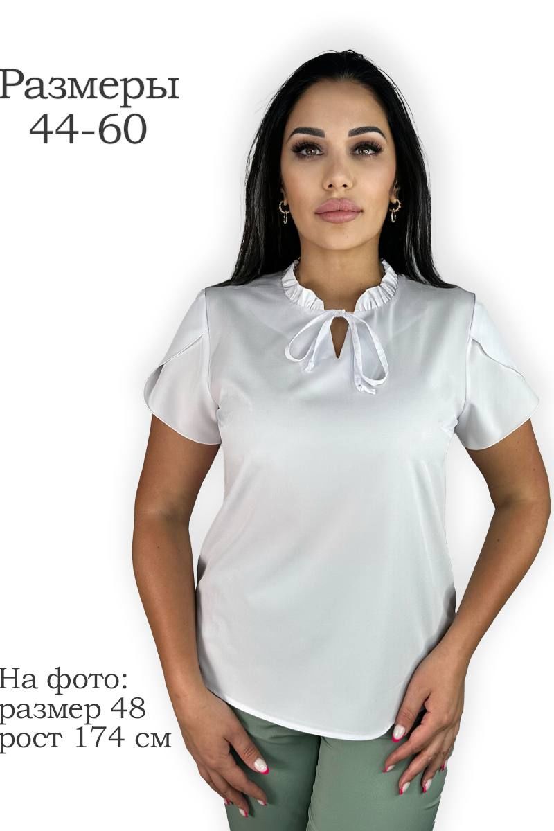 Блузы LindaLux 694 белый_софт