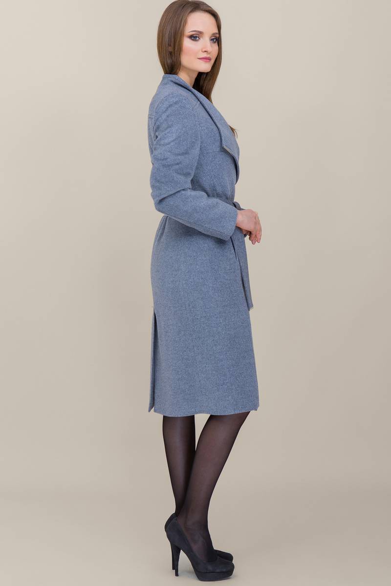 Женское пальто Winkler’s World 586 голубой-меланж
