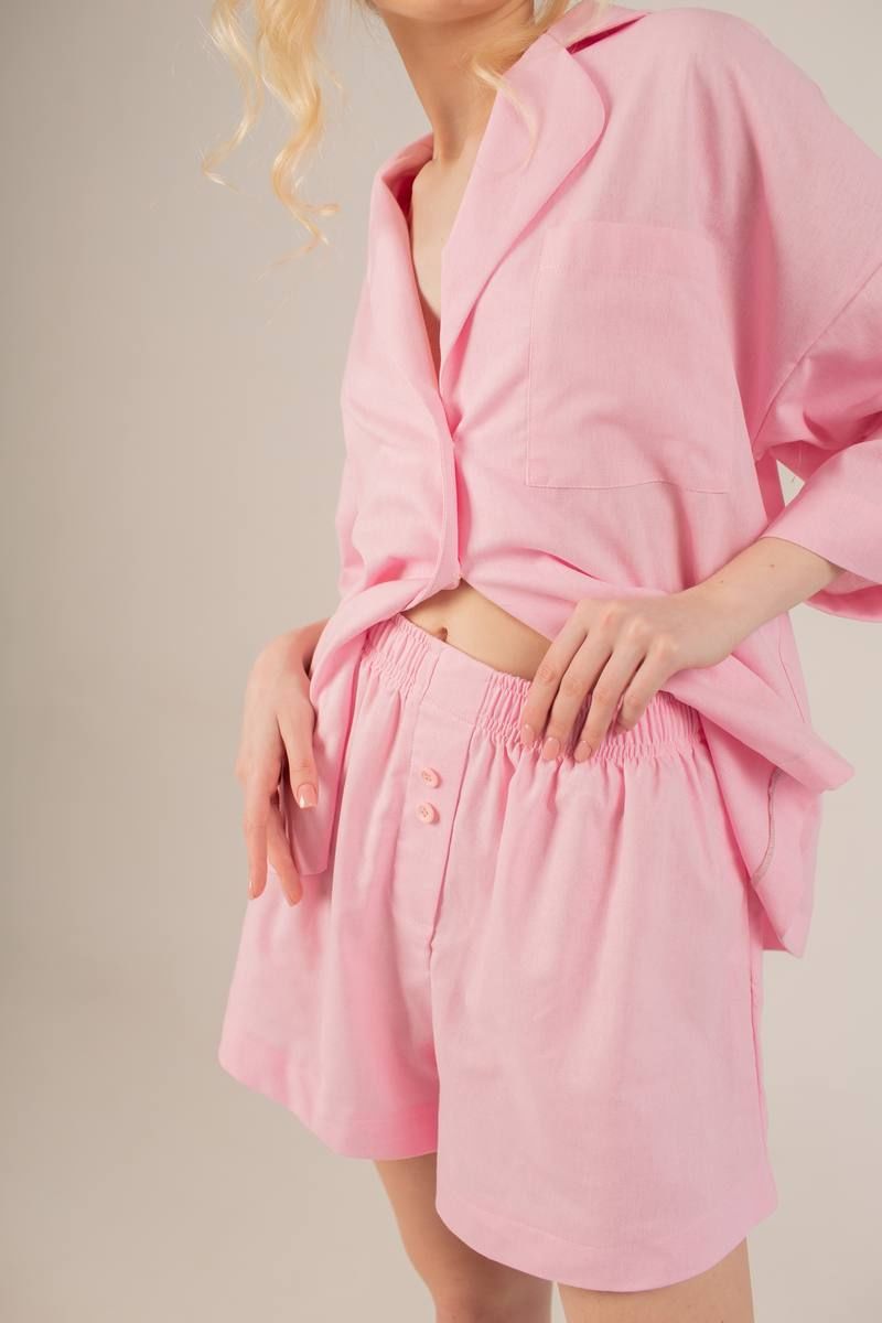 Женский комплект с шортами LA LIBERTE LS01 розовый