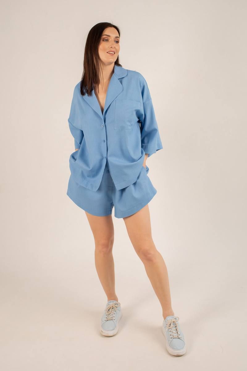 Женский комплект с шортами LA LIBERTE LS02 голубой