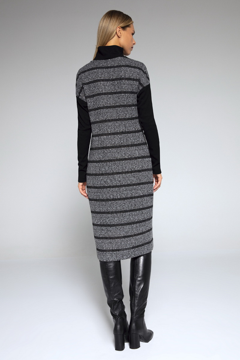 Платье LaVeLa L10030 серый/черный