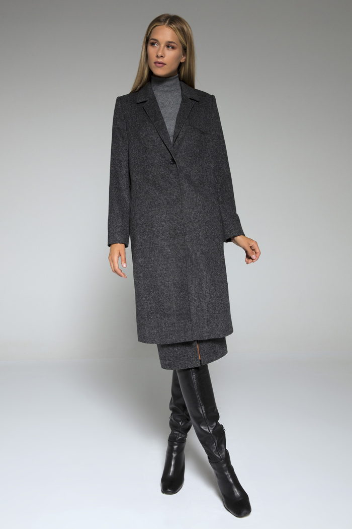 Женское пальто LaVeLa L70000 темно-серый