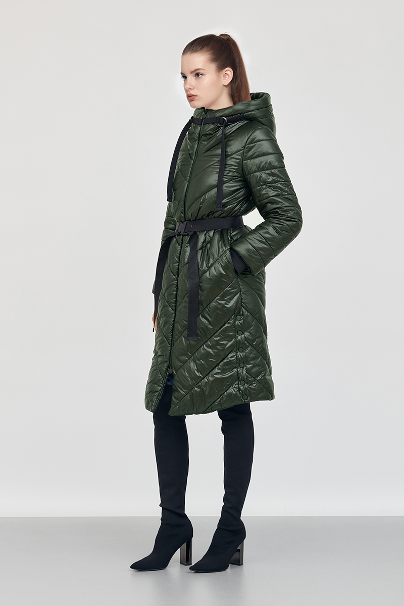 Женское пальто Favorini 21412 зеленый