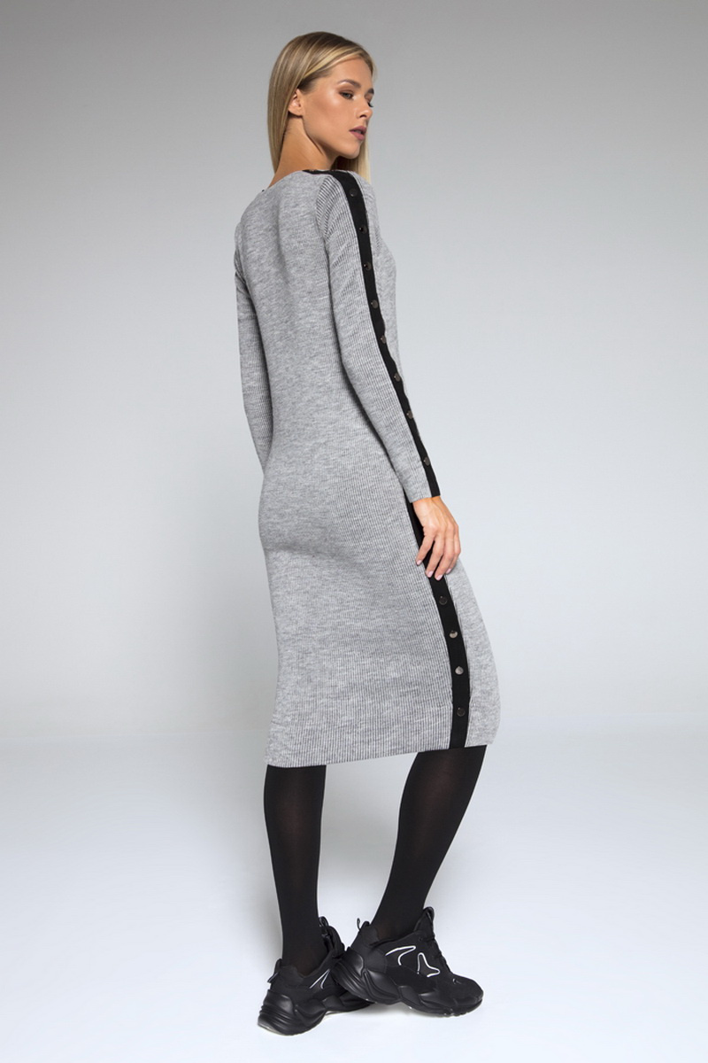 Платье LaVeLa L10046 серый/черный