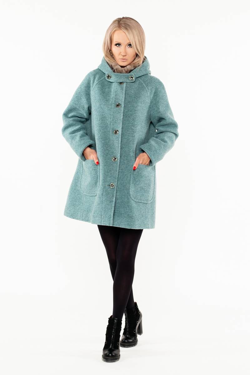 Женское пальто Bugalux 439 170-бирюза