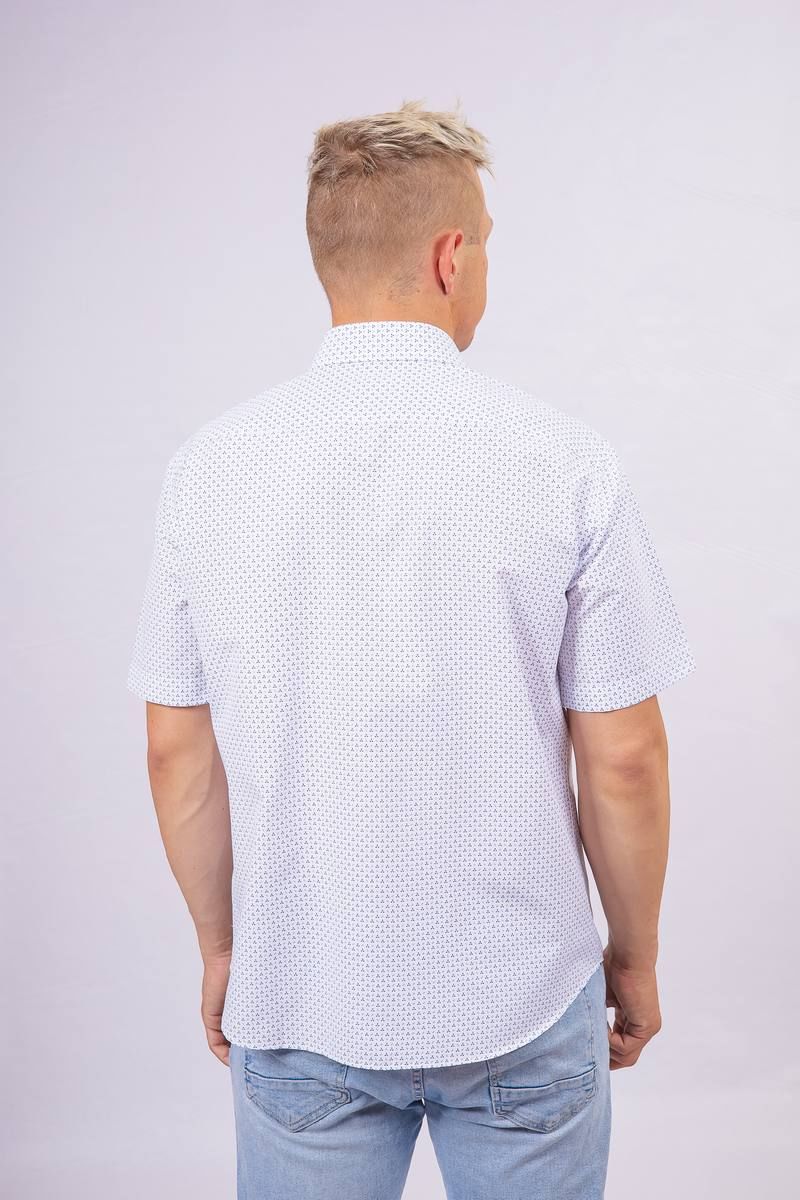 Рубашки с коротким рукавом Nadex 01-036122/504-23_182 бело-голубой