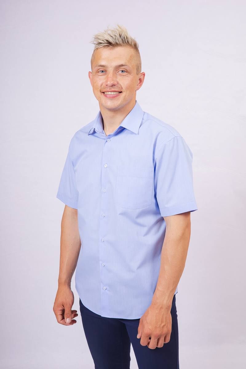 Рубашки с коротким рукавом Nadex 01-036522/203-23_170-176 голубой