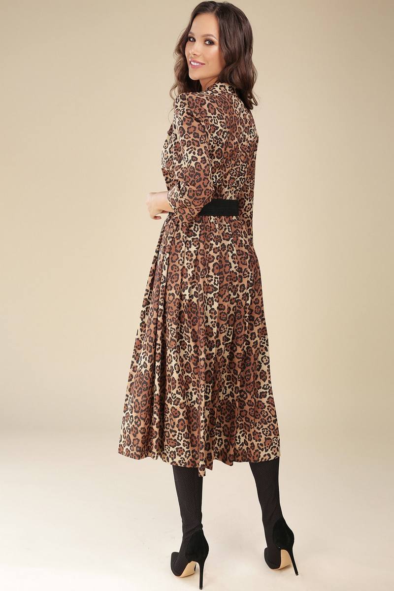 Платье Teffi Style L-1435 принт_леопарда