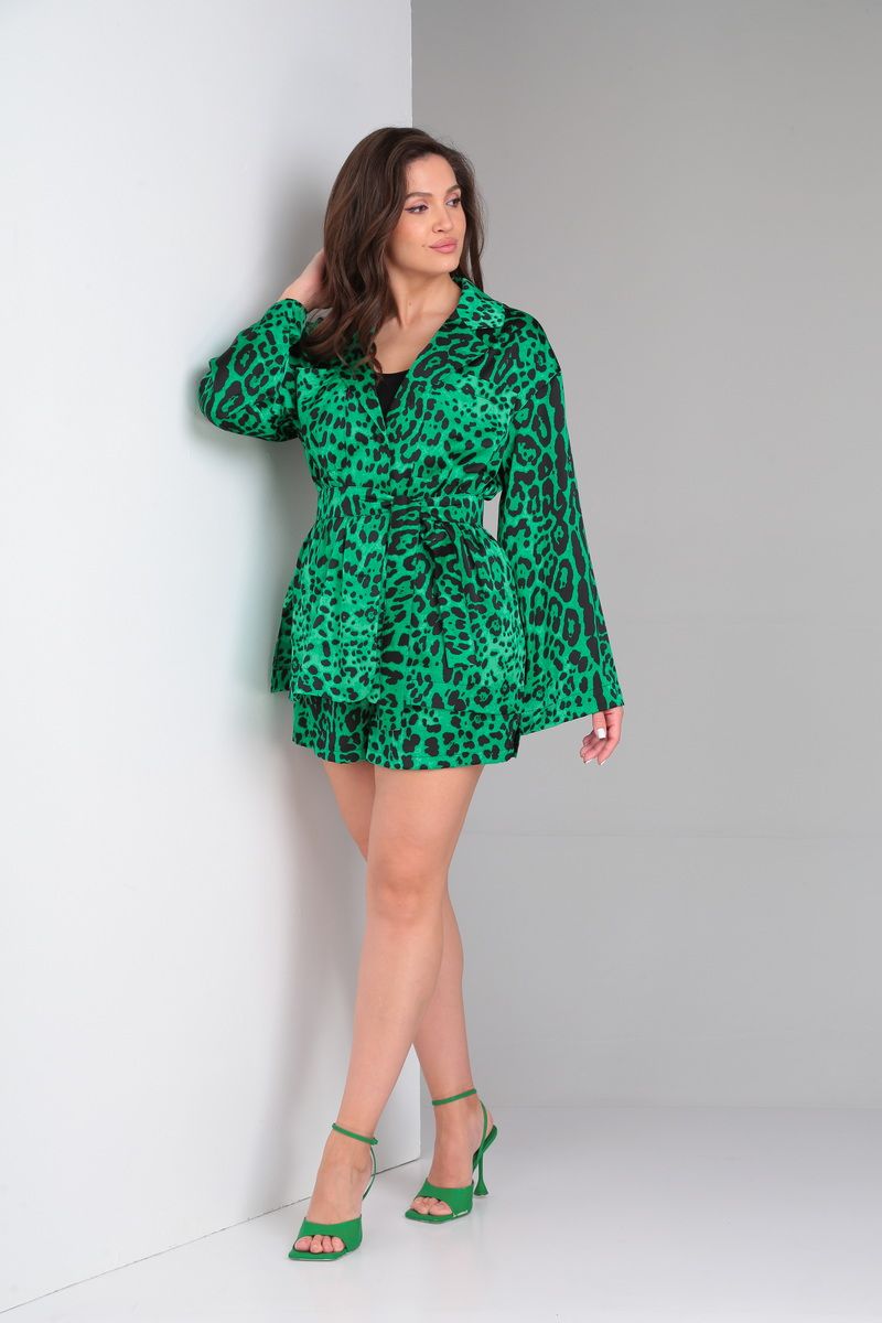Женский комплект с шортами Immi 3027 зеленый