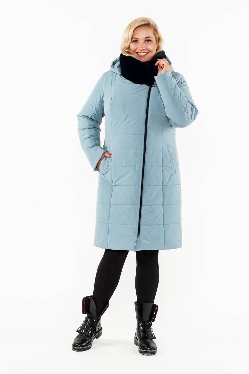 Женское пальто Bugalux 937 164-серо-голубой