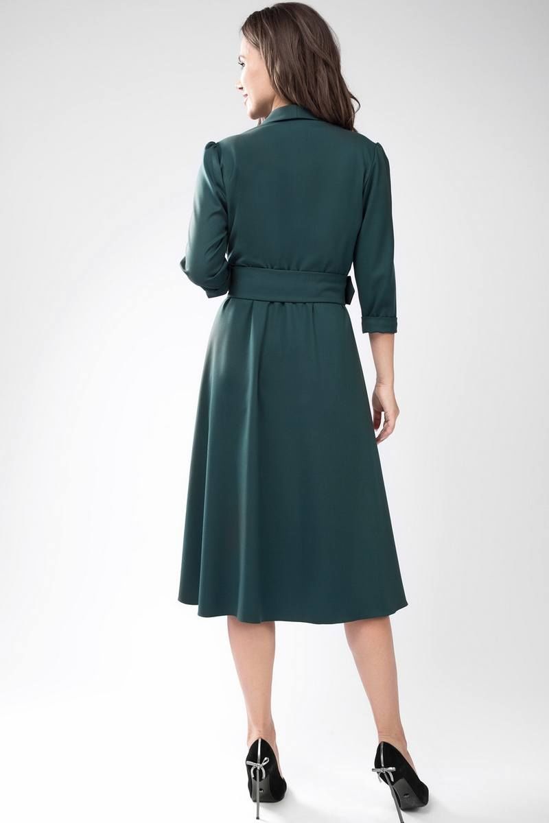 Платье Teffi Style L-1446 темно-зеленый