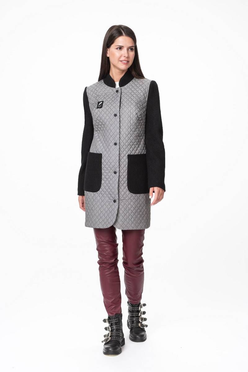 Женское пальто Stilville 19C1614 серый,черный