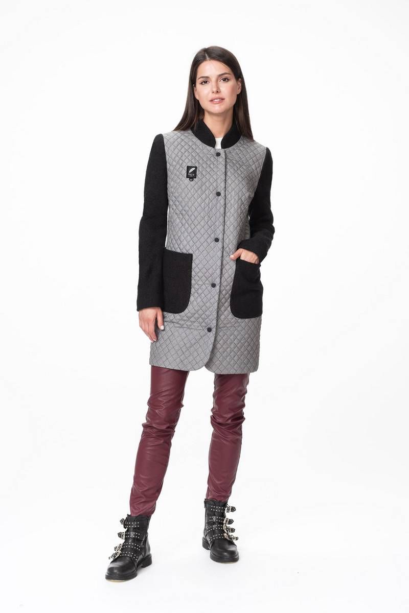 Женское пальто Stilville 19C1614 серый,черный