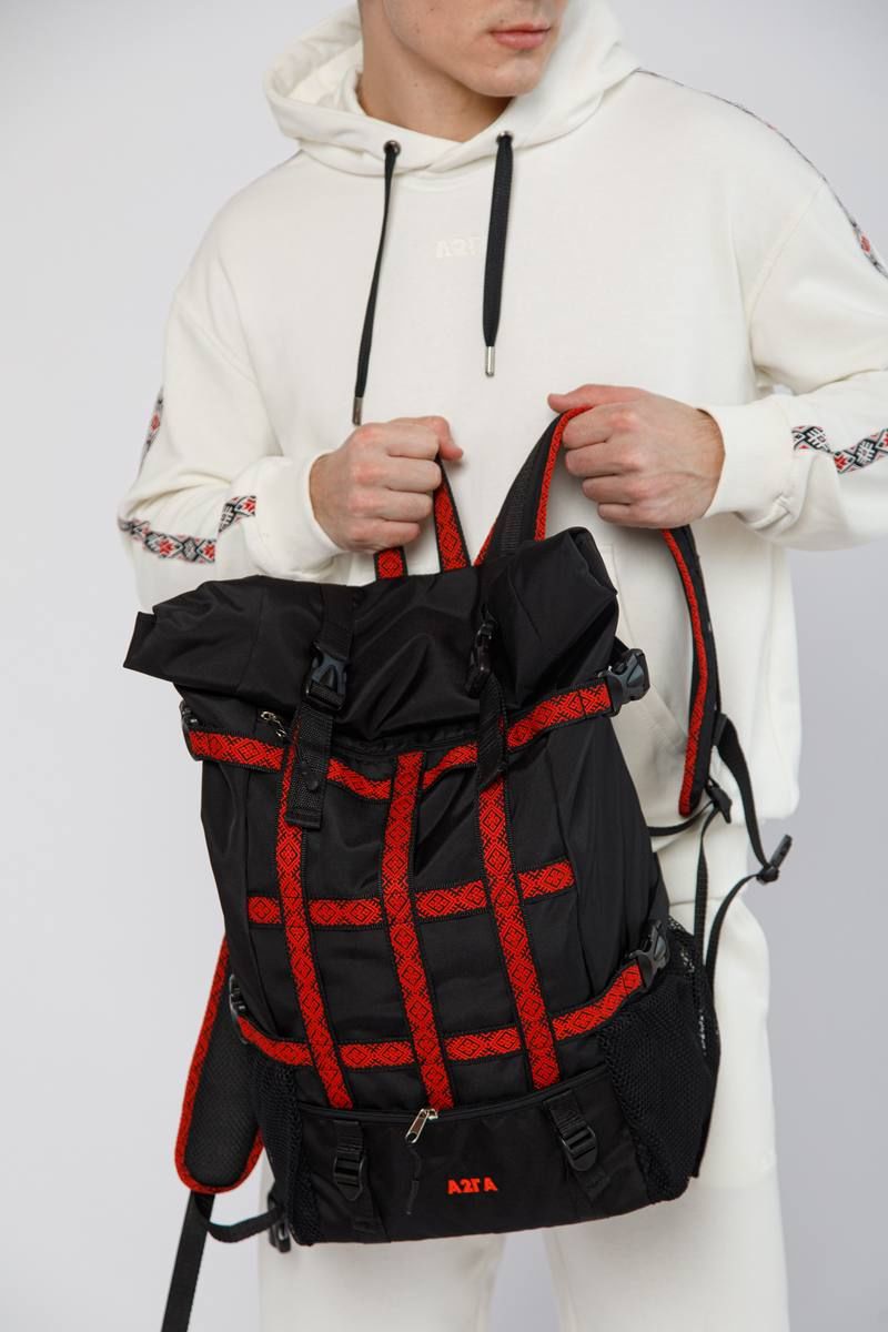 Рюкзаки и сумки А2ГА J4 черно-красный
