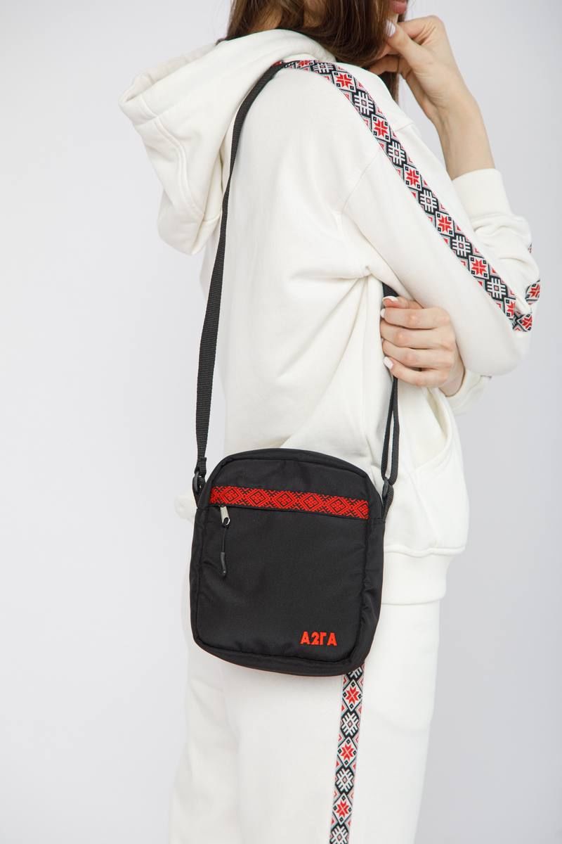 Женская сумка А2ГА J1 черно-красный