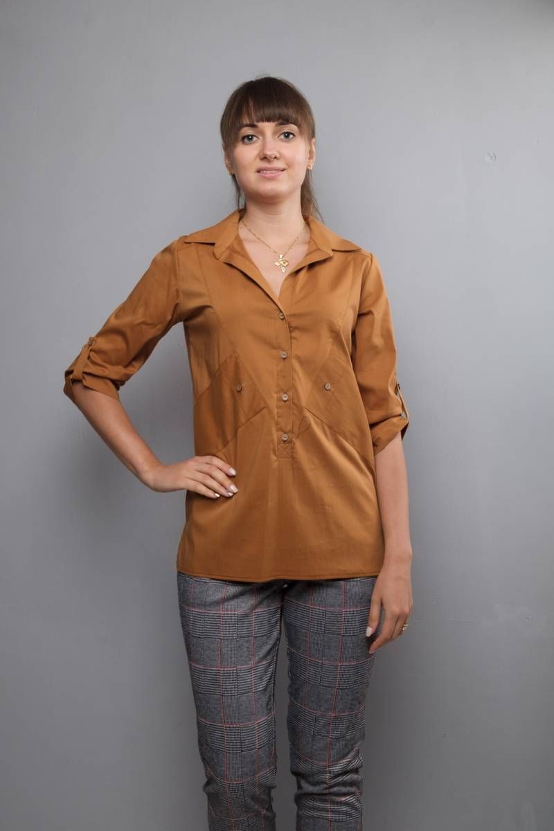 Блузы Mita ЖМ991 коричневый