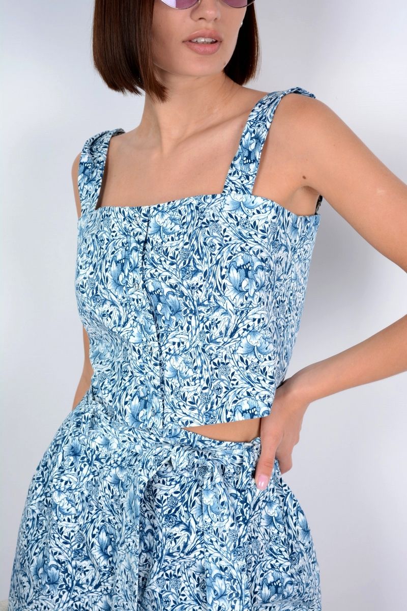 Женский комплект с шортами Patriciа NY15309-08 синий,белый