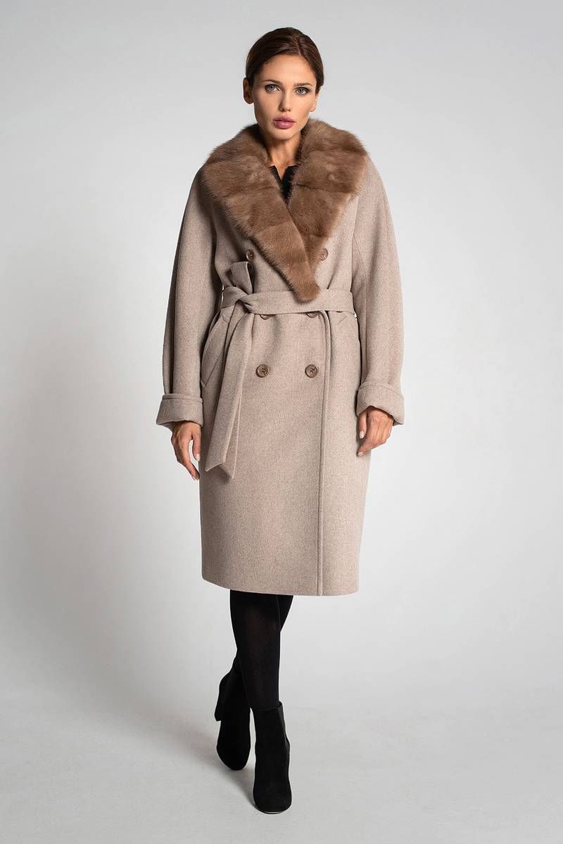 Женское пальто Gotti 175-4м бежевый
