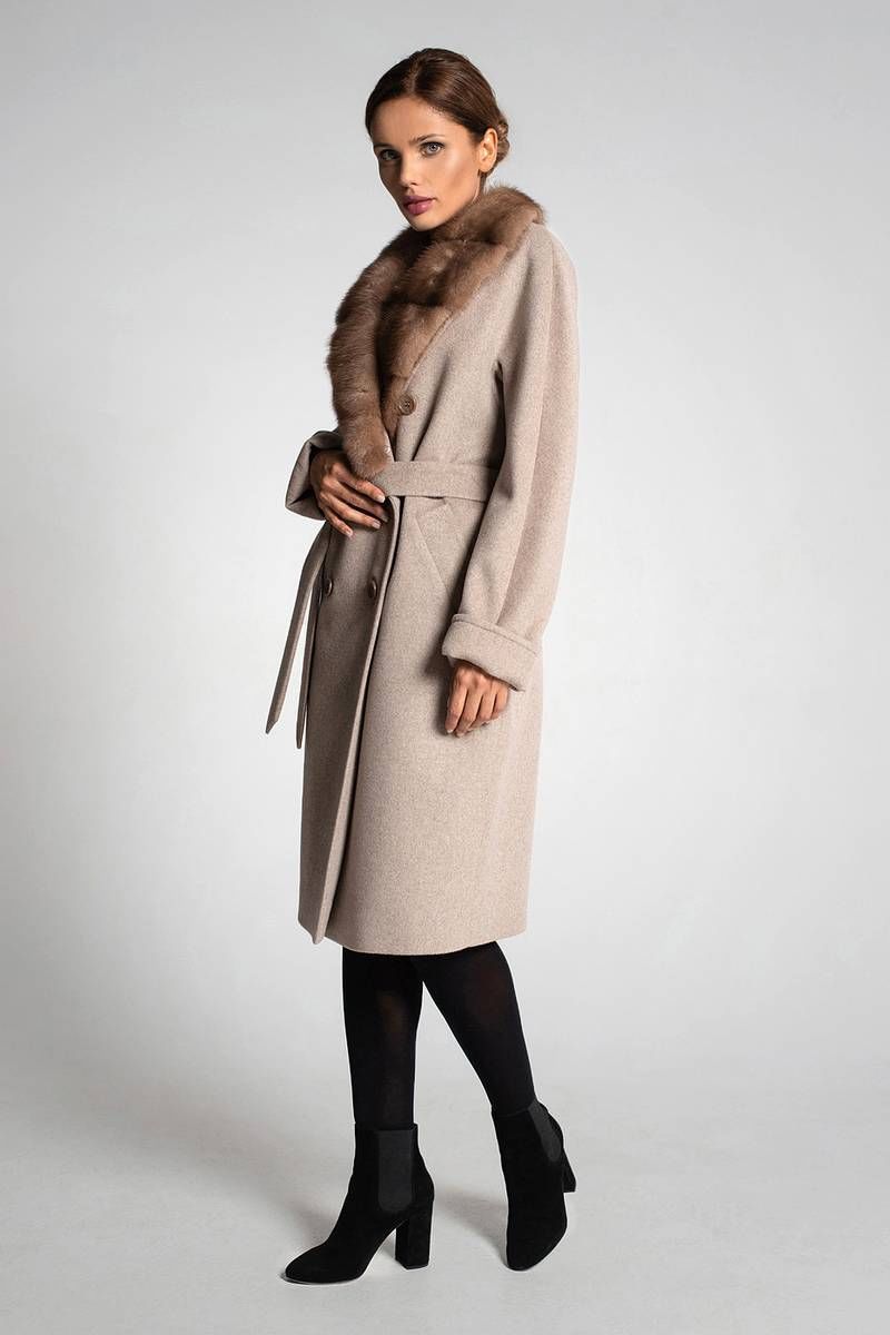 Женское пальто Gotti 175-4м бежевый