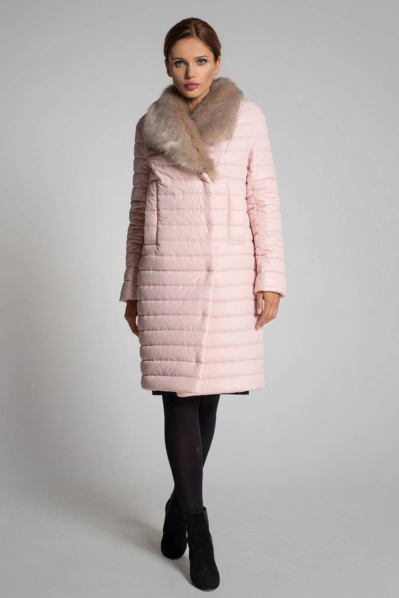Женское пальто Gotti 414-1м розовый