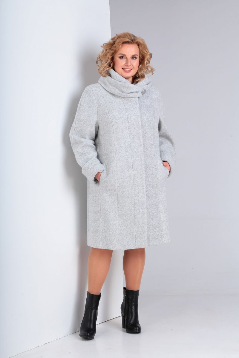 Женское пальто Диомант 1016 светло-серый