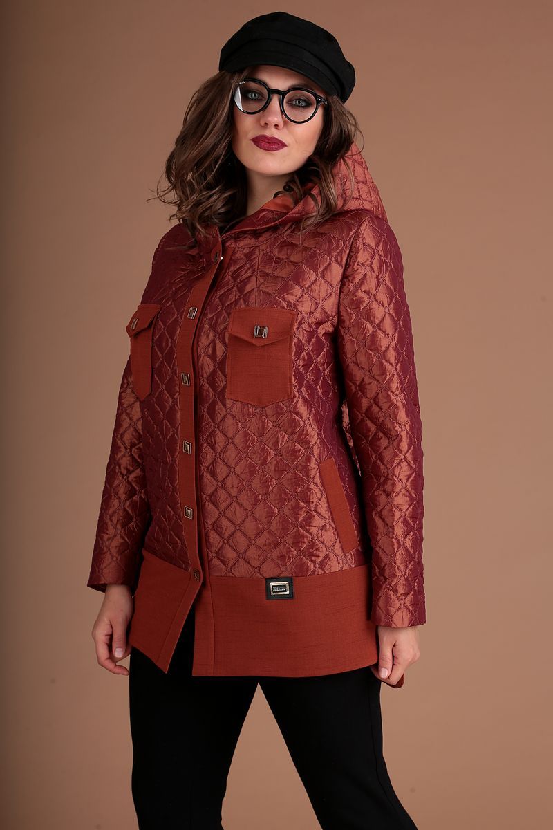 Женская куртка Мода Юрс 2381 рыжий_однотон