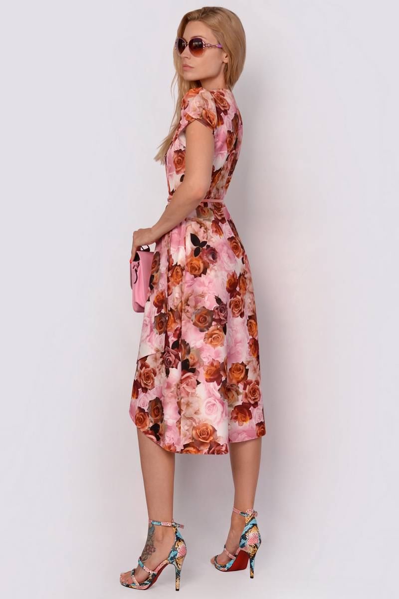 Платья Patriciа C15132 розовый,рыжий