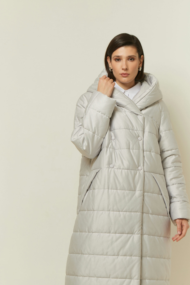 Женское пальто Elema 5-12592-1-164 светло-серый