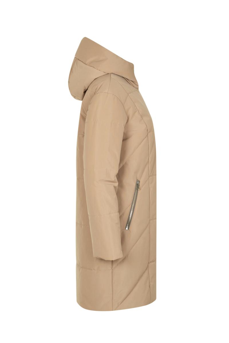 Женское пальто Elema 5-12784-1-164 бежевый/серый
