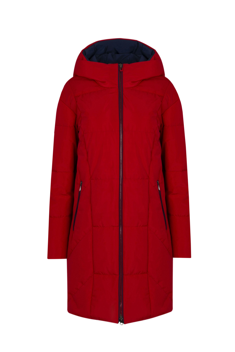 Женское пальто Elema 5-12784-1-164 красный/синий
