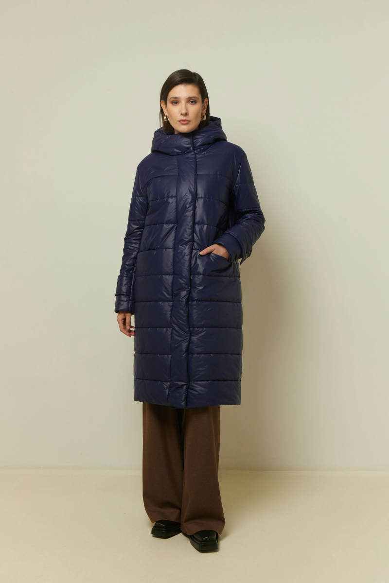 Женское пальто Elema 5-13059-1-170 сине-фиолетовый