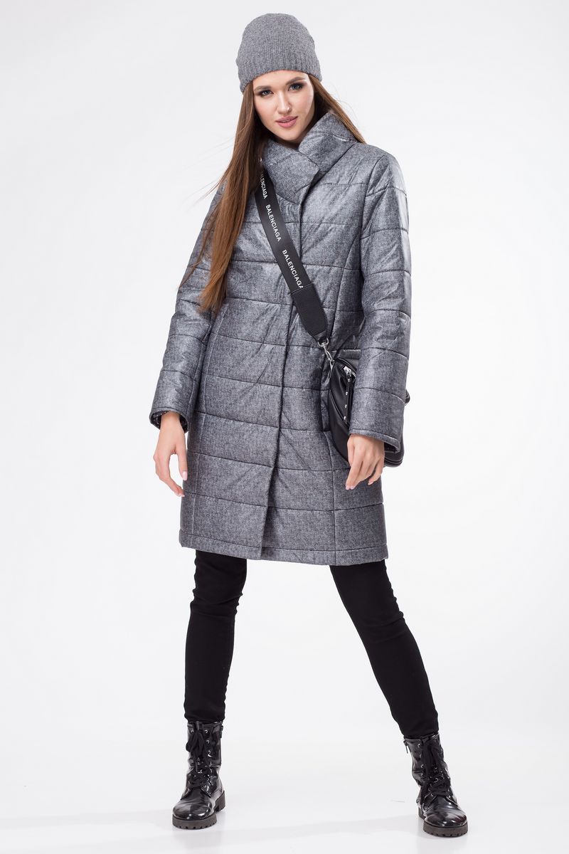 Женское пальто Линия Л А-1691 серый