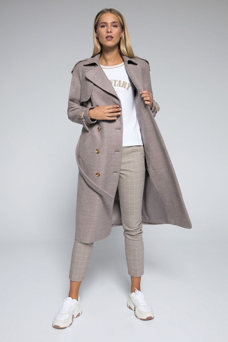 Женское пальто LaVeLa L70016 песочный