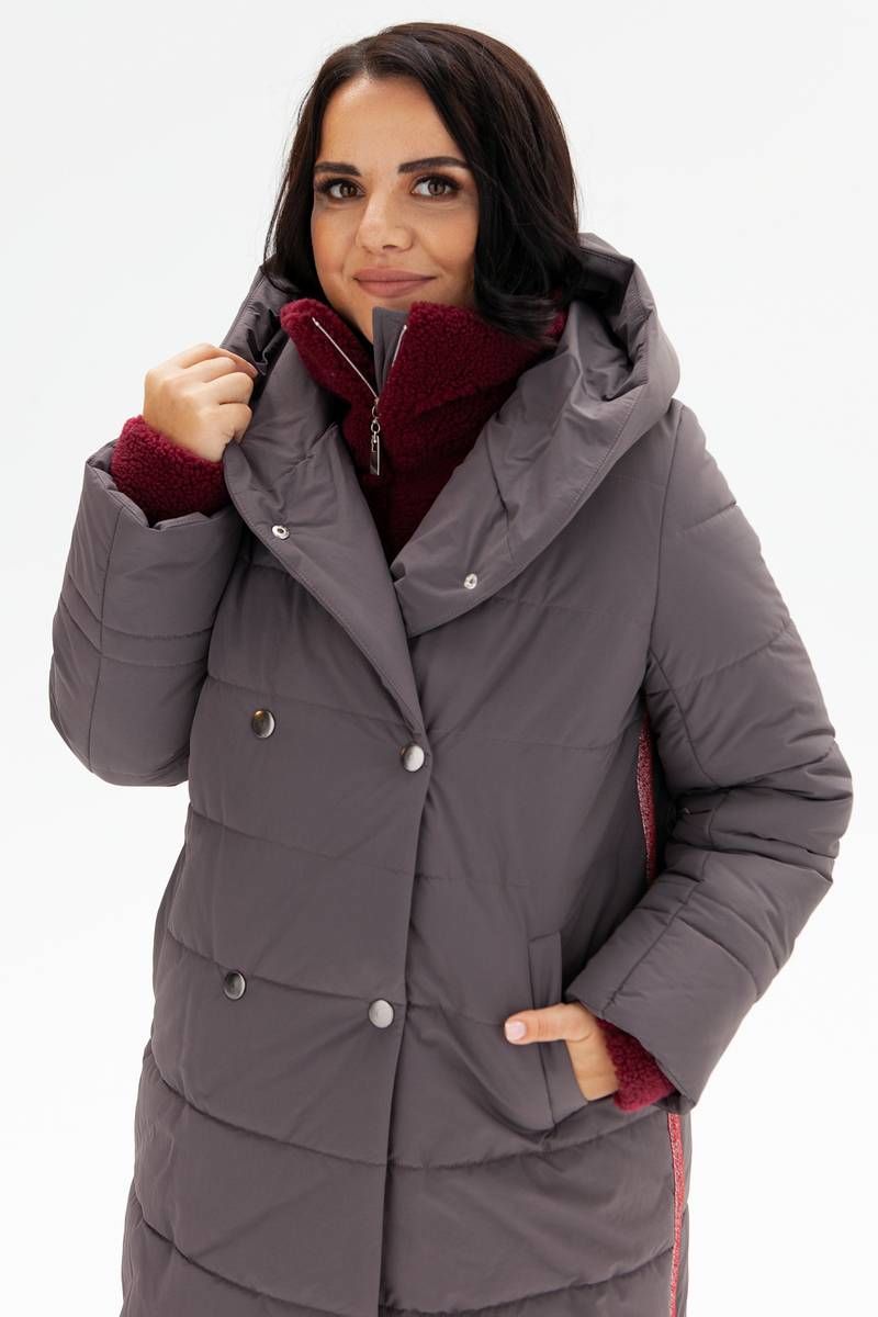 Женское пальто Bugalux 416 164-серый