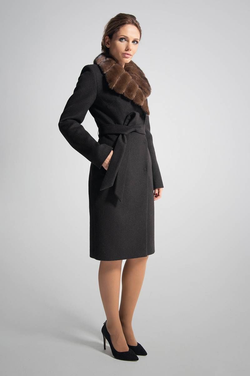 Женское пальто Gotti 117-28м коричневый