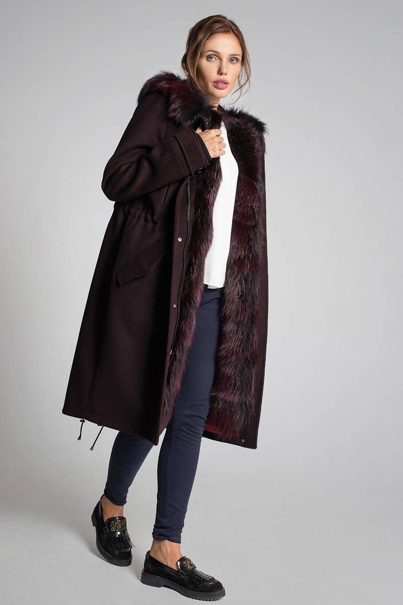 Женское пальто Gotti 163-6м бордовый