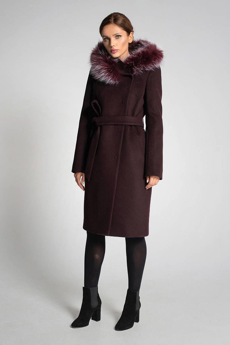 Женское пальто Gotti 166-3м бордовый