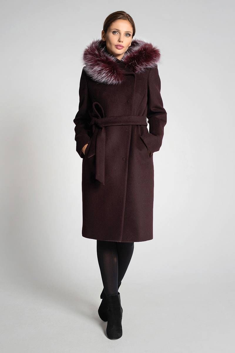Женское пальто Gotti 166-3м бордовый