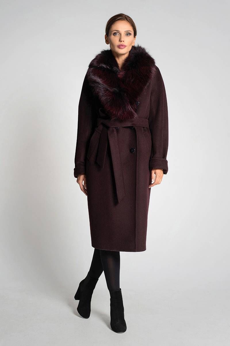 Женское пальто Gotti 175-9м бордовый