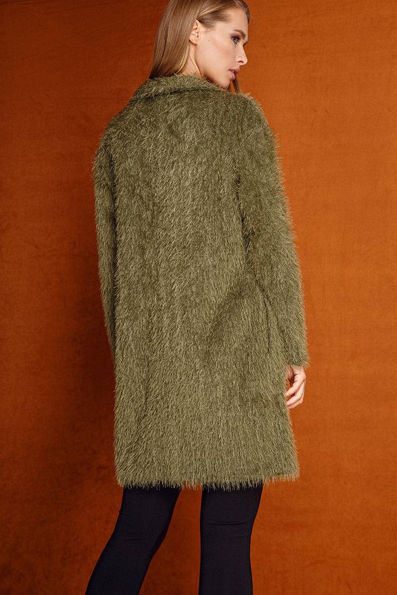 Женское пальто LaVeLa L7095 оливковый