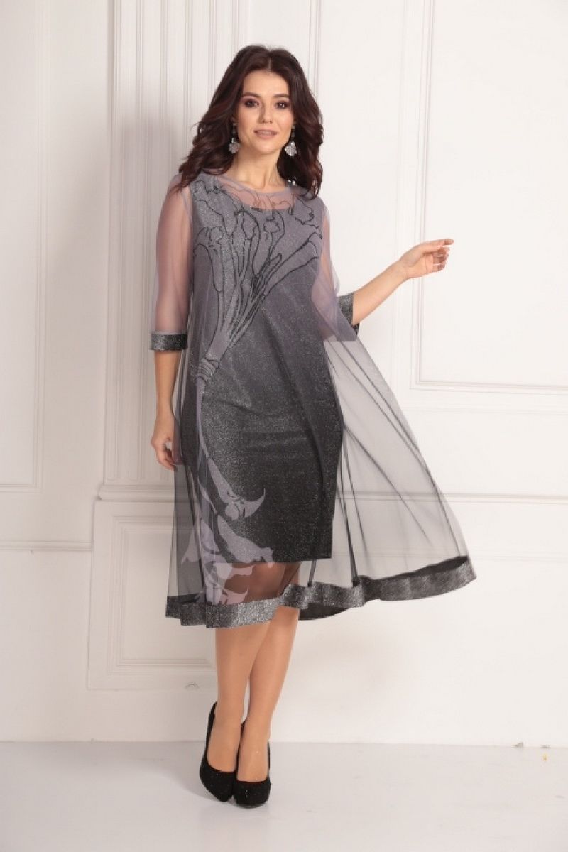 Платье Solomeya Lux 650 серый+калла